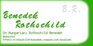 benedek rothschild business card